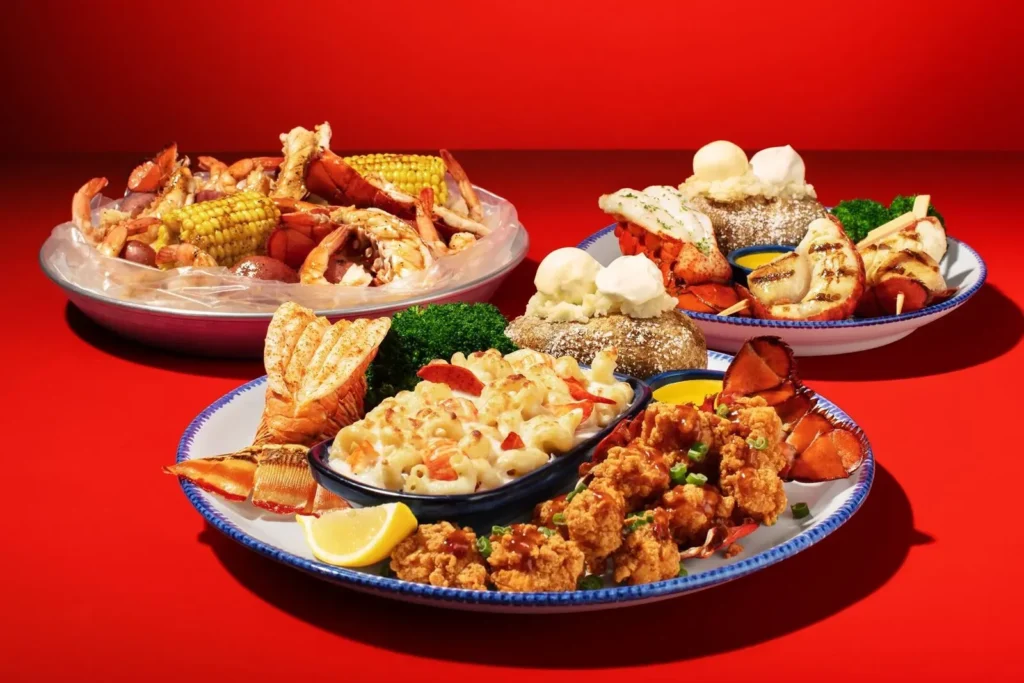 Red Lobster Shrimp Fest 2026 featuring 4 Bacon-Wrapped Sea Scallops and seafood specials across USA locations