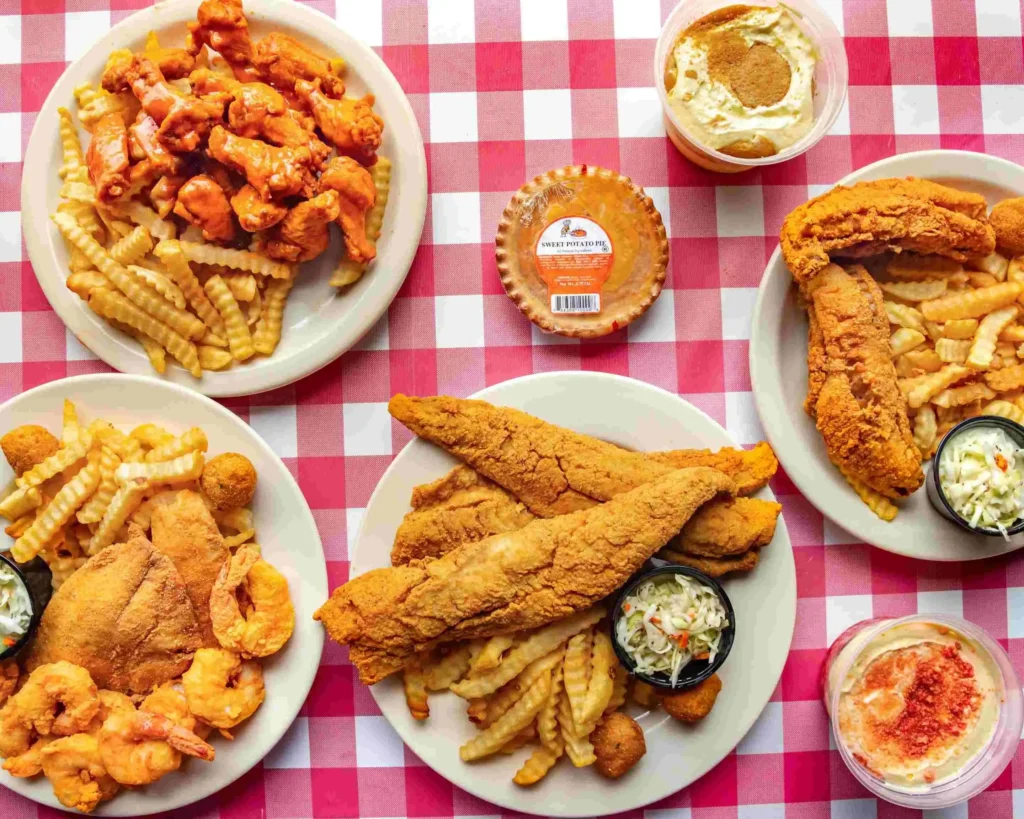 fish fry family meal menu prices 2026 showing seafood combo deals and fried fish platters