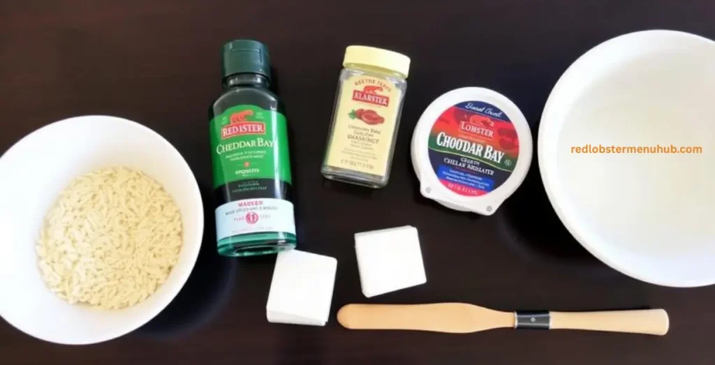 Ingredients needed for homemade Red Lobster Cheddar Bay Biscuits recipe