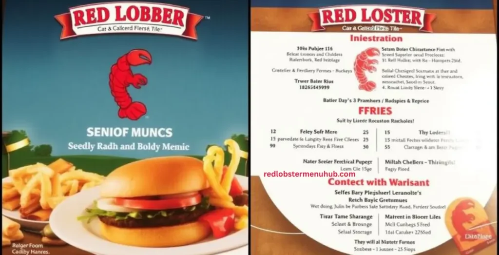 Red Lobster Senior Lunch Menu featuring seafood lunch specials, shrimp dishes, and affordable meals