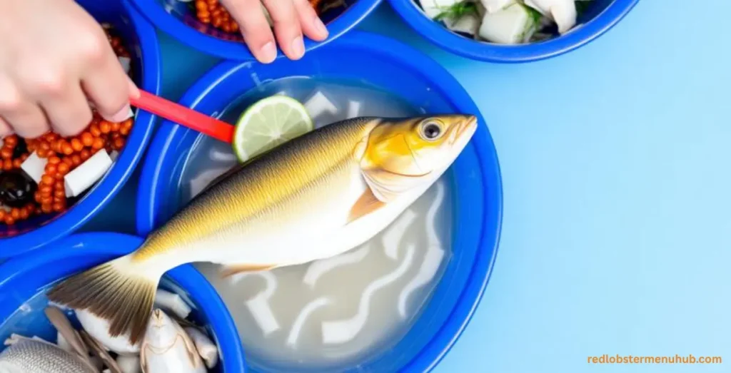 Popular seafood dishes from different cultures including sushi, paella, grilled fish, and seafood platters.