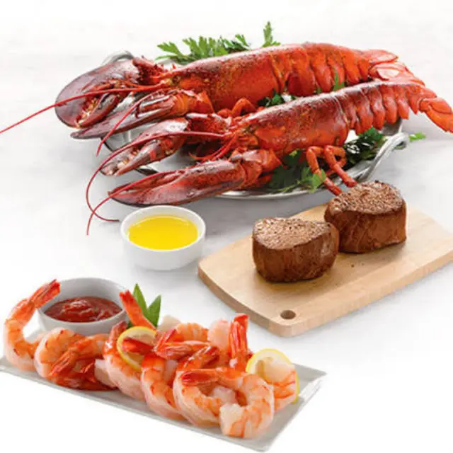 Red Lobster Surf & Turf Maine Lobster Tail with 6 oz. Filet Mignon served with two side dishes