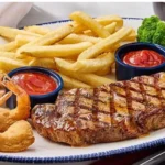 Red Lobster Surf & Turf Maine Lobster Tail with 6 oz. Filet Mignon served with two side dishes