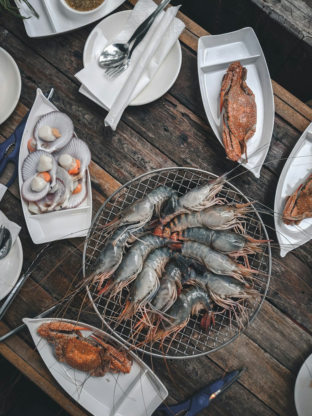 Shrimp and crab legs seafood dish